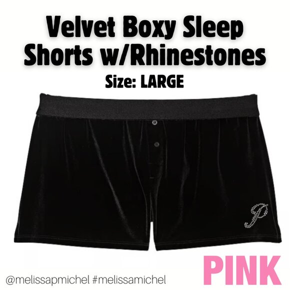 PINK VS Velvet Boxy Sleep Shorts - Picture 1 of 6